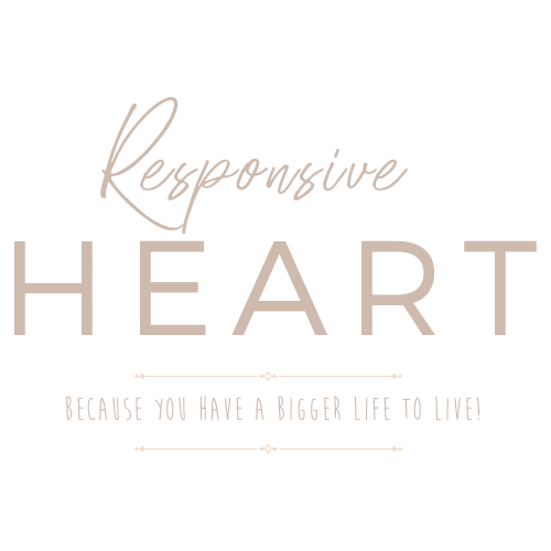 Responsive heart text layover